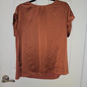 Pretty Rose Gold Blouse Party Business Large